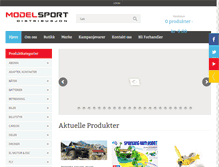 Tablet Screenshot of modelsport.no